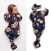 2PCS Lovely Floral Printed NewBorn Baby Sleeping Bag