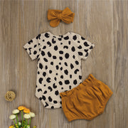 3PCS Cool Leopard Printed Baby Set