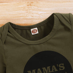 "MAMA'S BOY" Camouflage Printed Baby Set