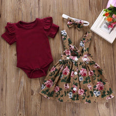 Conjunto de 3 peças de macacão