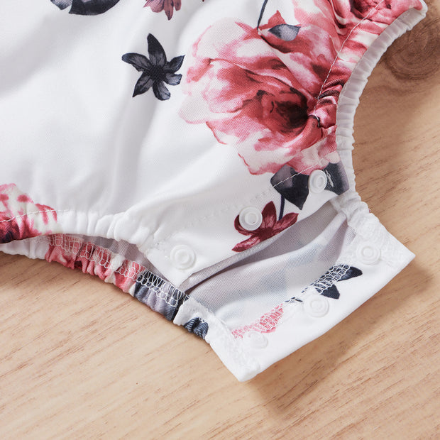 Pretty Floral Printed Baby Romper