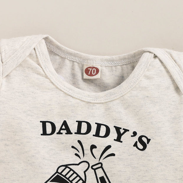 3PCS "Daddy's Drinking Buddy" Camouflage Printed Baby Set