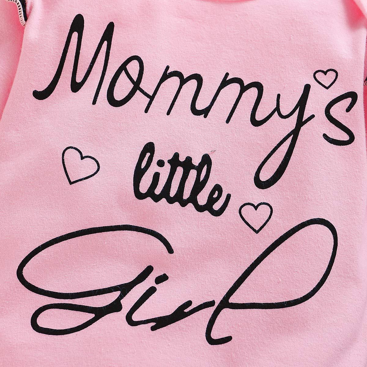 Barboteuse à volants avec lettres imprimées "maman's Little Girl", 3 pièces, pantalon imprimé Camouflage, ensemble pour bébé fille