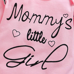 Barboteuse à volants avec lettres imprimées "maman's Little Girl", 3 pièces, pantalon imprimé Camouflage, ensemble pour bébé fille