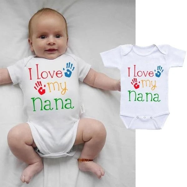 "I Love My Nana" Newborn Boys Girls Romper