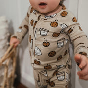 Lovely Cartoon Foods Printed Baby Jumpsuit