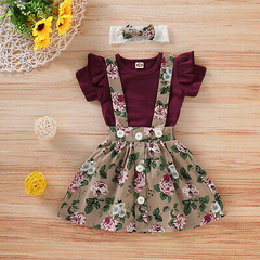 Conjunto de 3 peças de macacão