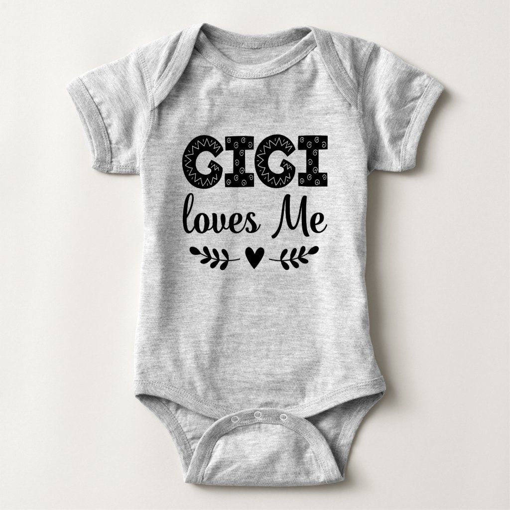 Macacão de bebê com estampa de letras Gigi Loves Me