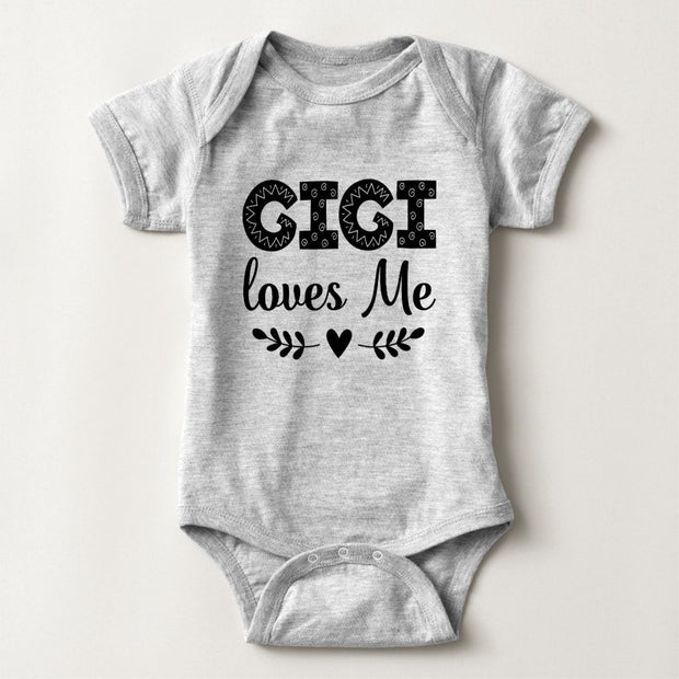 Gigi Loves Me Letter Printed Baby Romper