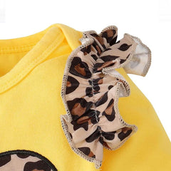 3PCS Leopard Printed Long-sleeve Baby Set