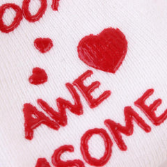 1 Pair Cute Newborn Infant Baby Boy Girl Letter Printed Soft Socks