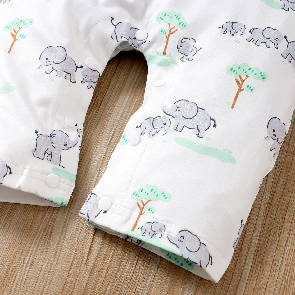 Combinaison bébé imprimée éléphant de dessin animé doux
