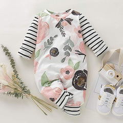 Baby Girl Adorable Floral Print Jumpsuit