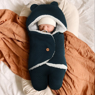 Cute Wrap Swaddle Blanket Knit Newborn Baby Sleeping Bag