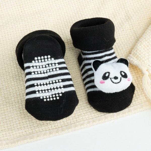 1 par de meias macias para bebês recém-nascidos com estampa de animal fofo