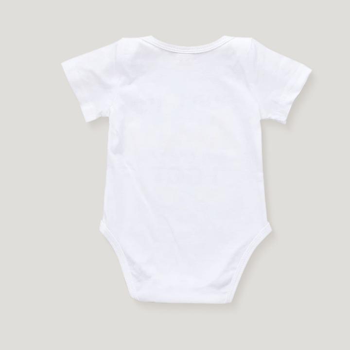 Barboteuse imprimée pour bébé, joli éléphant, je confirme que maman aime papa