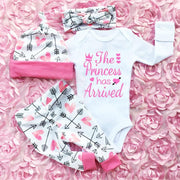 Baby Princess Letter Print Top + Pants + Headband