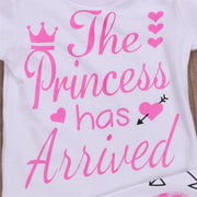 Baby Princess Letter Print Top + Pants + Headband