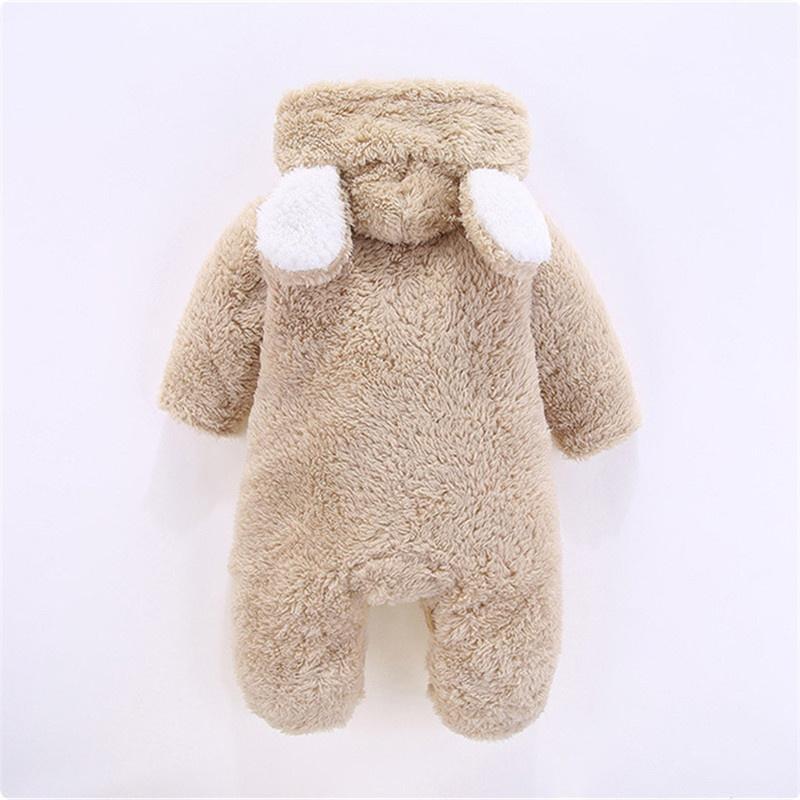 Combinaison à capuche d'hiver pour bébé, motif ours 3D