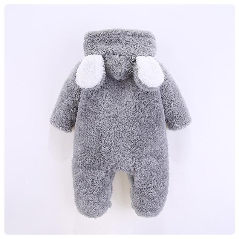 Combinaison à capuche d'hiver pour bébé, motif ours 3D