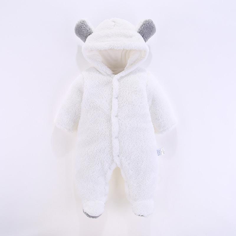 Combinaison à capuche d'hiver pour bébé, motif ours 3D