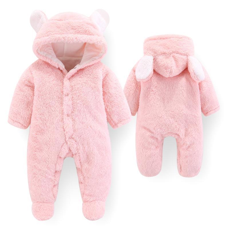 Combinaison à capuche d'hiver pour bébé, motif ours 3D
