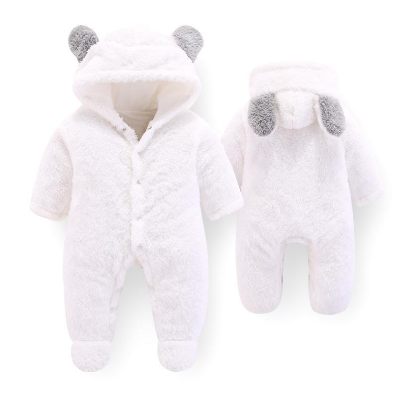 Combinaison à capuche d'hiver pour bébé, motif ours 3D